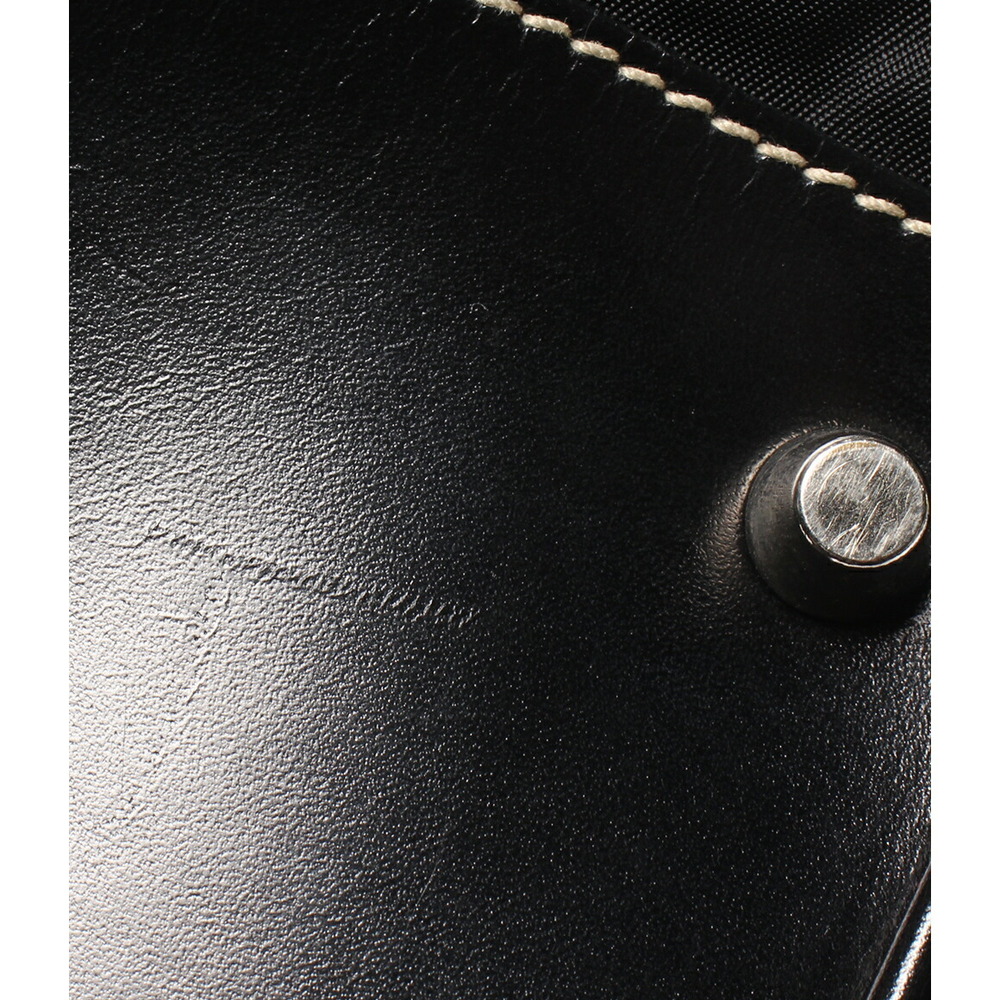 Prada Tessuto shoulder bag leather trim exterior buckle pockets Black - Picture 6 of 6